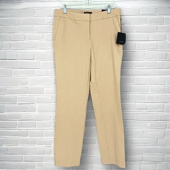 Dalia Pants - NWT Dalia peach pink and blue polka dot classic pant women's size 10